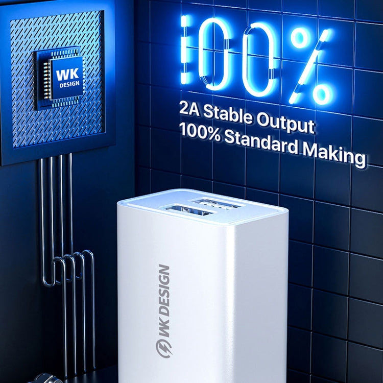 WK WP-U118 10W Single USB Port Travel Charger Power Adapter, US Plug - USB Charger by WK | Online Shopping UK | buy2fix