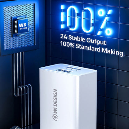 WK WP-U118 10W Single USB Port Travel Charger Power Adapter, US Plug - USB Charger by WK | Online Shopping UK | buy2fix