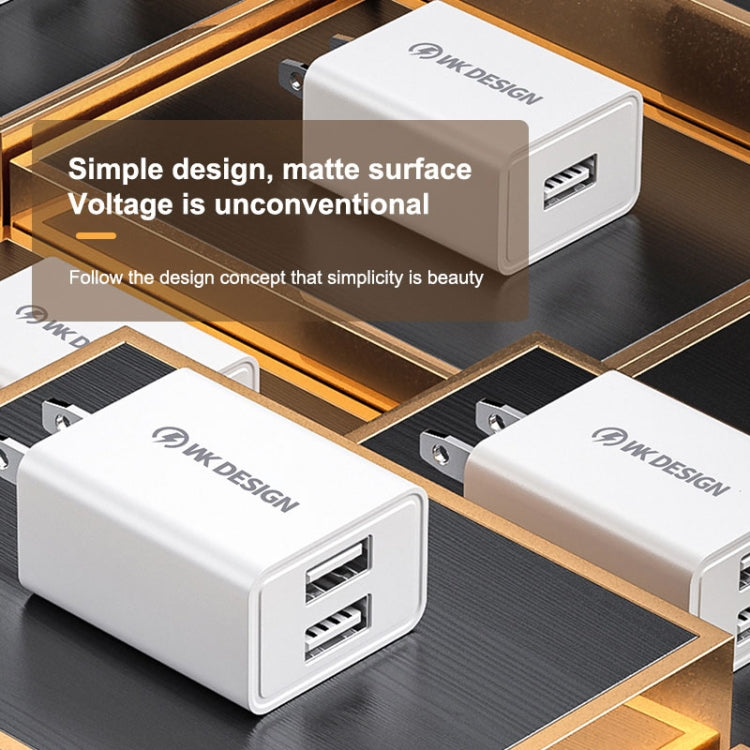WK WP-U118 10W Single USB Port Travel Charger Power Adapter, US Plug - USB Charger by WK | Online Shopping UK | buy2fix