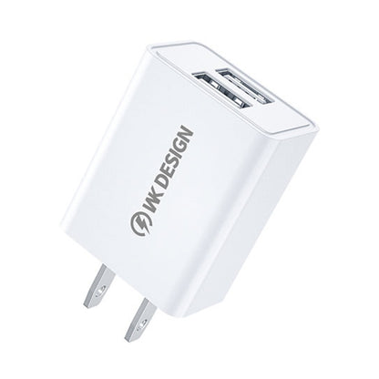 WK WP-U119 10W Dual USB Ports Travel Charger Power Adapter, US Plug - USB Charger by WK | Online Shopping UK | buy2fix