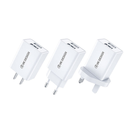 WK WP-U119 10W Dual USB Ports Travel Charger Power Adapter, US Plug - USB Charger by WK | Online Shopping UK | buy2fix