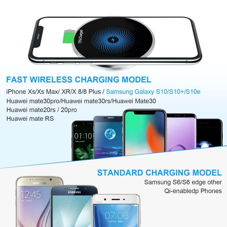 S50 15W Ultra-thin Desktop Embedded Wireless Charger embedded - Wireless Charger by buy2fix | Online Shopping UK | buy2fix