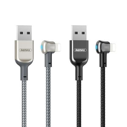 REMAX RC-024i Sury Leyo Series 1.2m 2.4A USB to 8 Pin Data Cable for iPhone, iPad(Black) - Normal Style Cable by REMAX | Online Shopping UK | buy2fix