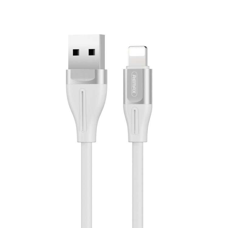 REMAX RC-075i 1m 2.1A USB to 8 Pin Jell Data Cable (White) - USB-C & Type-C Cable by REMAX | Online Shopping UK | buy2fix