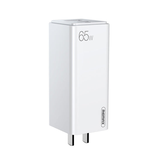 REMAX RP-U50 GaN 65W PD + QC 3.0 Type-C+ Port USB Chargeur rapide (US) (Blanc)