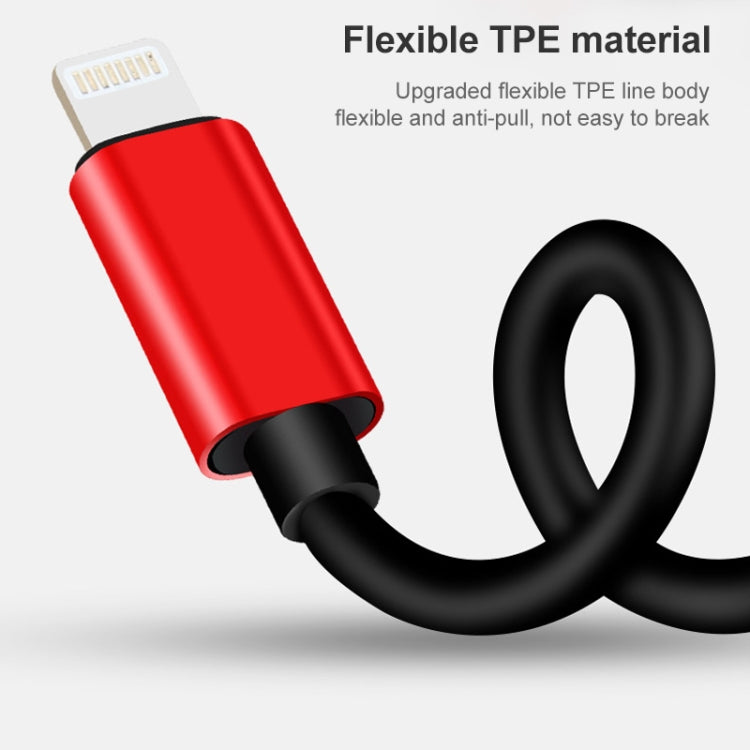 2 in 1 8 Pin Male to Dual 8 Pin Female Charging and Listening to Music Audio Earphone Adapter, Compatible with All IOS Systems(Red) by buy2fix