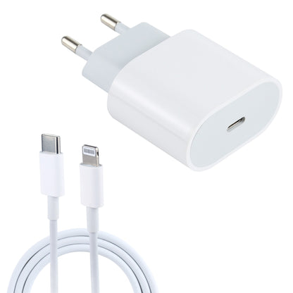L-012 2 in 1 20W PD USB-C / Type-C Interface Travel Charger + USB-C / Type-C to 8 Pin Data Cable Set, EU Plug - USB Charger by buy2fix | Online Shopping UK | buy2fix