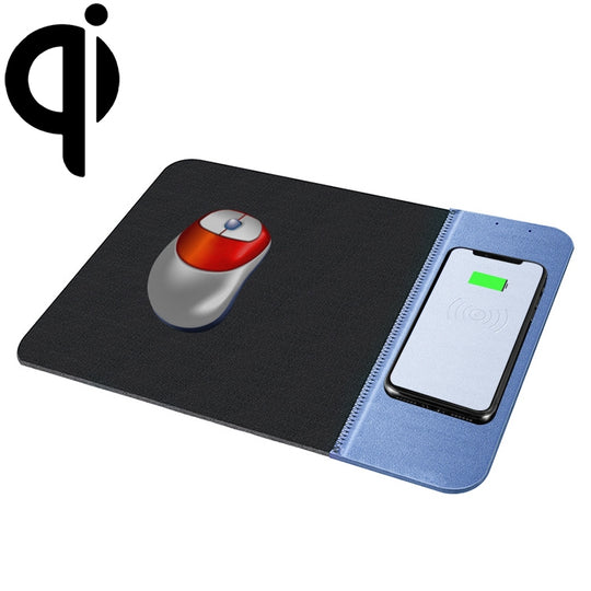 OJD-36 QI Standard 10W Lighting Wireless Charger Mauspad aus Gummi, Größe: 26,2 x 19,8 x 0,65 cm (Blau)