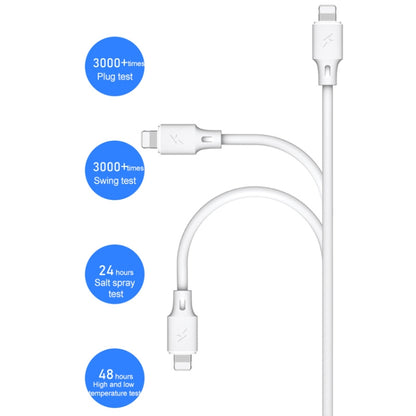 WK WDC-105i 2.4A 8 Pin Full Speed Pro Charging Data Cable, Length: 25cm(Black) - Normal Style Cable by WK | Online Shopping UK | buy2fix