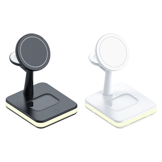 991 3 in 1 15W Electromagnetic Induction Wireless Fast Charging with 360 Degree Rotating Holder(Black) - Wireless Charger by buy2fix | Online Shopping UK | buy2fix
