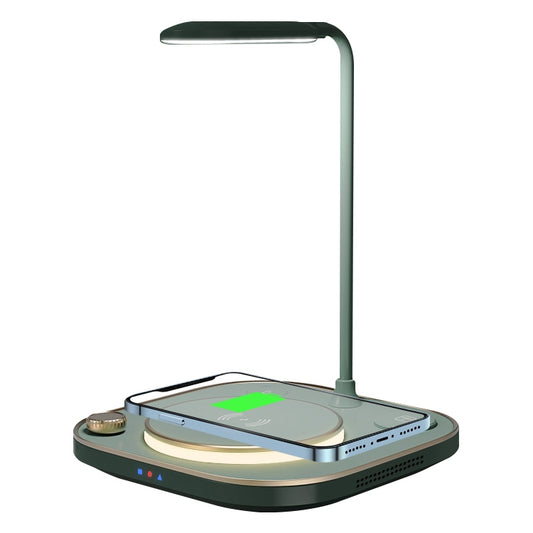 X3 15W 3 in 1 Wireless Charger, Table Lamp (Green) - Wireless Charger by buy2fix | Online Shopping UK | buy2fix