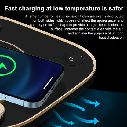 X3 15W 3 in 1 Wireless Charger, Table Lamp (Green) - Wireless Charger by buy2fix | Online Shopping UK | buy2fix