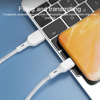 IVON CA85 Type-C / USB-C Super Fast Charging Data Cable, Length: 1m (White) - USB-C & Type-C Cable by IVON | Online Shopping UK | buy2fix