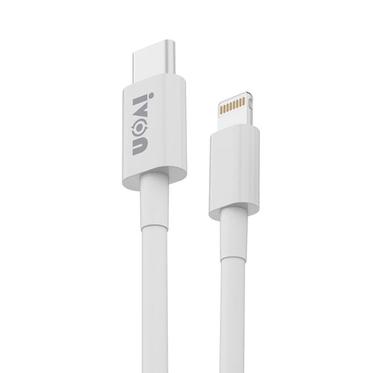 IVON CA93 20W PD USB-C / Type-C to 8 Pin TPE Fast Charging Data Cable, Cable Length: 1m - 2 in 1 Cable by IVON | Online Shopping UK | buy2fix