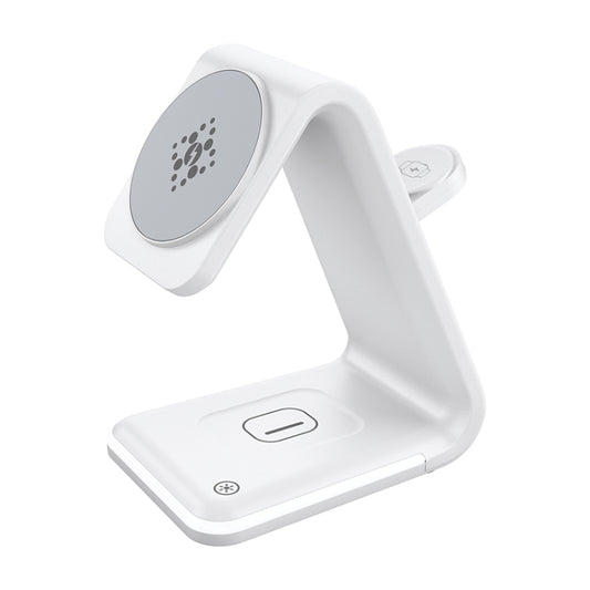 B17 3 in 1 Magnetic Wireless Vertical Charger (White) - Wireless Charger by buy2fix | Online Shopping UK | buy2fix