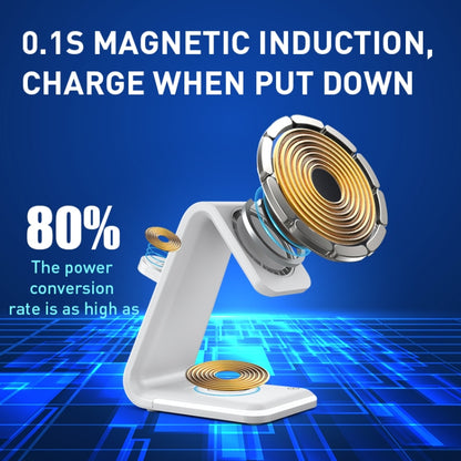 B17 3 in 1 Magnetic Wireless Vertical Charger (Black) - Wireless Charger by buy2fix | Online Shopping UK | buy2fix