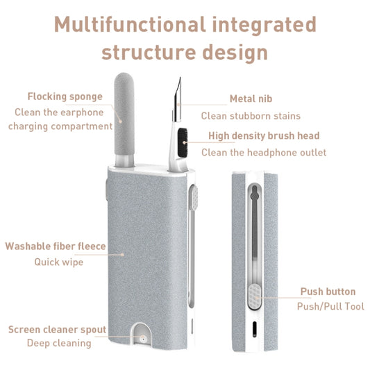 Q6 5 in 1 Wireless Earphone Charging Box Mobile Phone Screen Cleaning Kit - Other Accessories by buy2fix | Online Shopping UK | buy2fix