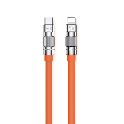 WK WDC-187 Qjie Series 20W USB-C/Type-C to 8 Pin Fast Charge Data Cable, Length: 1m(Orange) - 2 in 1 Cable by WK | Online Shopping UK | buy2fix