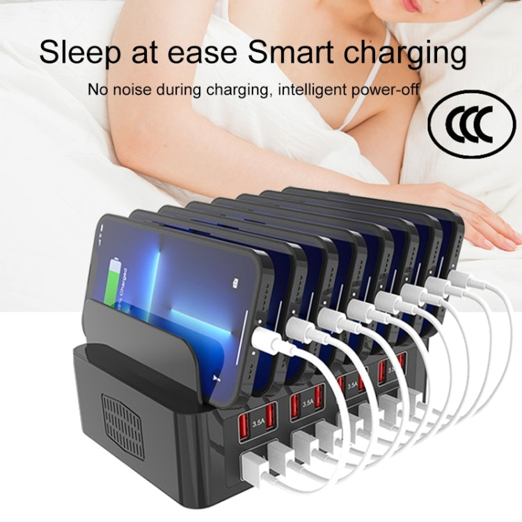 YFY-A55 150W 16 x USB Ports Smart Charging Station with Phone & Tablet Stand, UK Plug - Multifunction Charger by buy2fix | Online Shopping UK | buy2fix