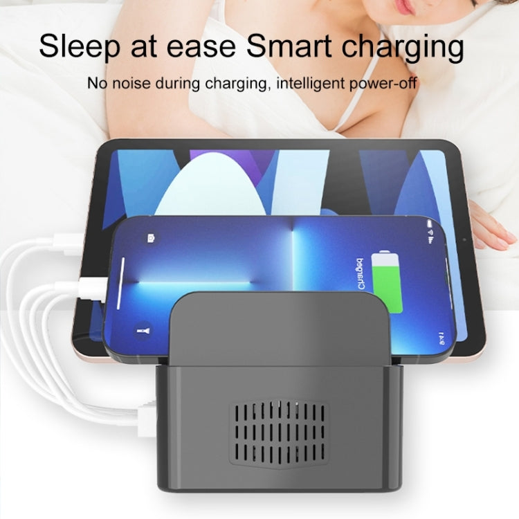 YFY-A54 100W USB + Type-C 5-Ports Smart Charging Station with Phone & Tablet Stand, US Plug by buy2fix