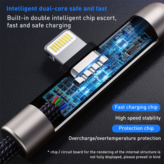ROCK RCB0811 M3 20W USB-C/Type-C to 8 Pin Zinc Alloy Fast Charging Mobile Game Data Cable, Length: 1m - 2 in 1 Cable by ROCK | Online Shopping UK | buy2fix