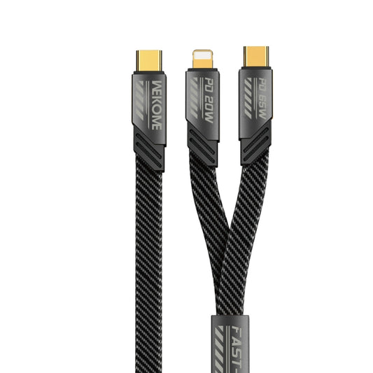 WK WDC-189 Armor Series 2 in 1 65W USB-C/Type-C to USB-C/Type-C+8 Pin Magnetic Data Cable, Length: 1.2m(Tarnish) - Multifunction Cable by WK | Online Shopping UK | buy2fix