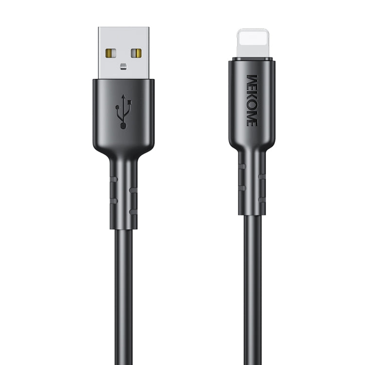 WEKOME WDC-01 Tidal Energy Series 2.4A USB to 8 Pin PVC Data Cable, Length: 1m (Black) - Normal Style Cable by WK | Online Shopping UK | buy2fix