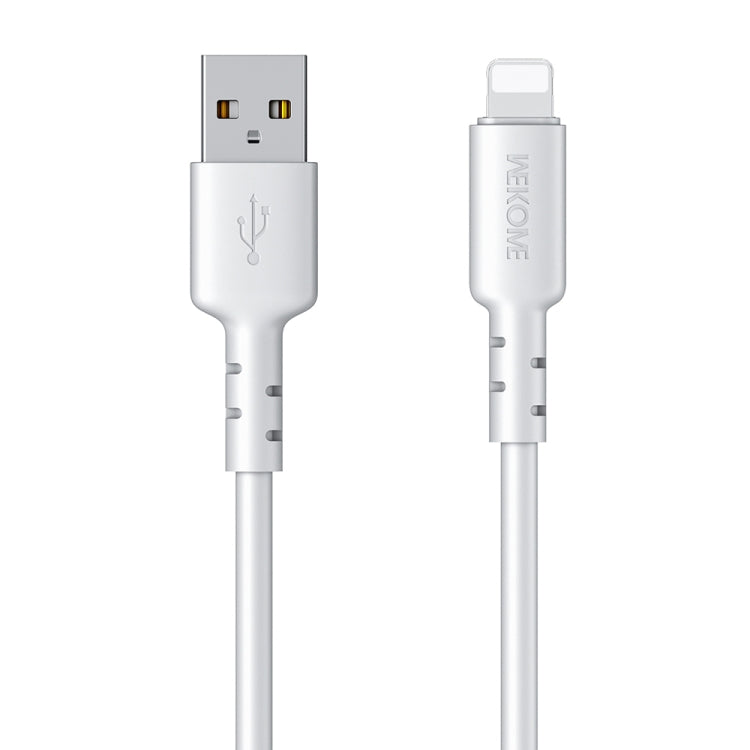 WEKOME WDC-01 Tidal Energy Series 2.4A USB to 8 Pin PVC Data Cable, Length: 1m (White) - Normal Style Cable by WK | Online Shopping UK | buy2fix