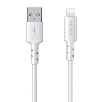 WEKOME WDC-01 Tidal Energy Series 2.4A USB to 8 Pin PVC Data Cable, Length: 1m (White) - Normal Style Cable by WK | Online Shopping UK | buy2fix