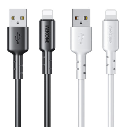 WEKOME WDC-01 Tidal Energy Series 2.4A USB to 8 Pin PVC Data Cable, Length: 1m (Black) - Normal Style Cable by WK | Online Shopping UK | buy2fix