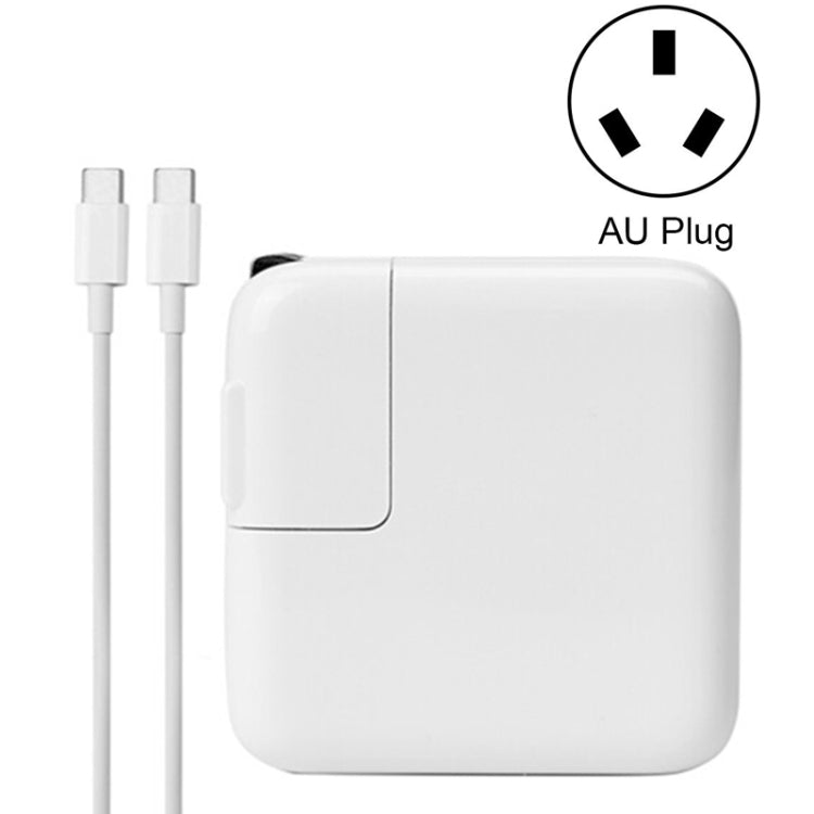 87W Type-C Power Adapter Portable Charger with 1.8m Type-C Charging Cable, AU Plug (White) by buy2fix