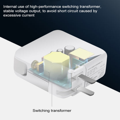 87W Type-C Power Adapter Portable Charger with 1.8m Type-C Charging Cable, AU Plug (White) by buy2fix