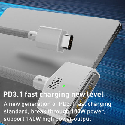 140W USB-C / Type-C to MagSafe 3 Magnetic Fast Charging Cable, Length:2m (White) by buy2fix