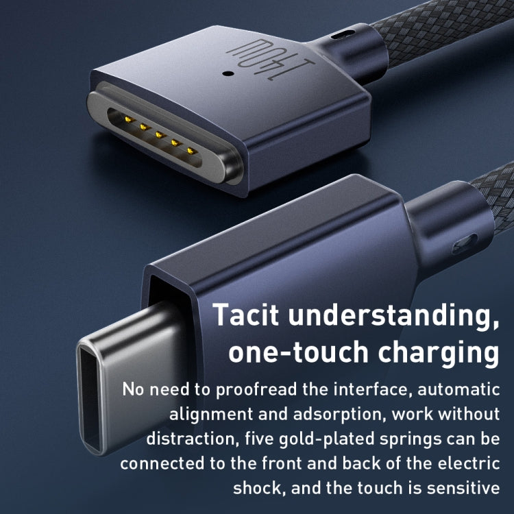 140W USB-C / Type-C to MagSafe 3 Magnetic Fast Charging Cable, Length:2m (White) by buy2fix