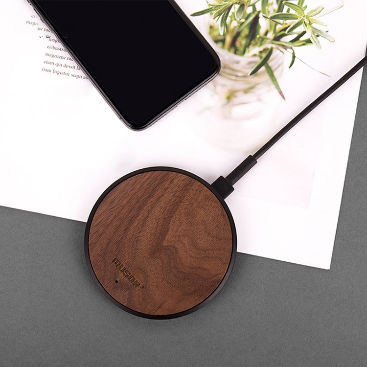 Musor 2 PCS 10W Phone Fast Charging Walnut Wireless Charger - Wireless Charger by buy2fix | Online Shopping UK | buy2fix