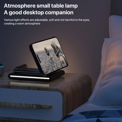 KTM8 15W 3 in 1 Portable Folding Magnetic Wireless Charger (Black) by buy2fix