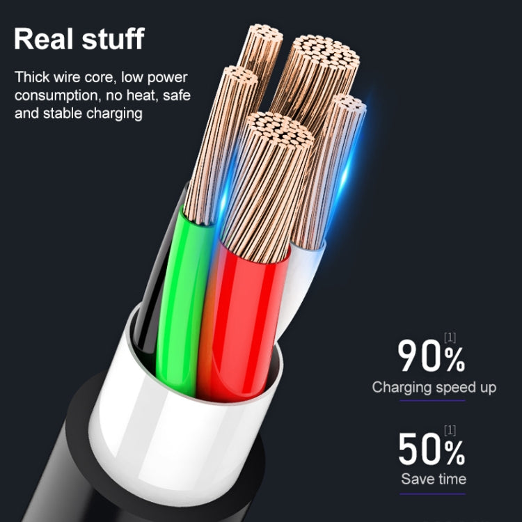 WK WDC-103 3A 3 In 1 8 Pin + Micro USB + Type-C / USB-C Fullspeed Pro Charging Data Cable, Length: 1.15m (White) - Multifunction Cable by WK | Online Shopping UK | buy2fix