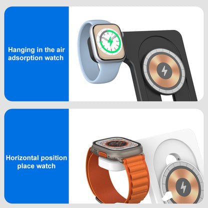 U17 15W 5 in 1 Folding Magnetic Wireless Charger with Night Light (White) by buy2fix