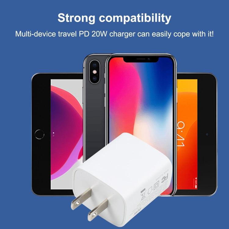 U087 20W USB-C / Type-C + USB Ports Fast Charging Travel Charger, US Plug - USB Charger by buy2fix | Online Shopping UK | buy2fix