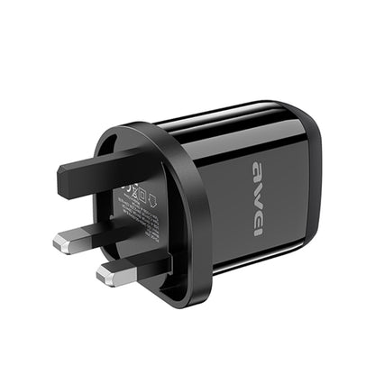 awei PD1 20W PD Type-C + QC 3.0 USB Interface Fast Charging Travel Charger with Data Cable, UK Plug - USB Charger by awei | Online Shopping UK | buy2fix