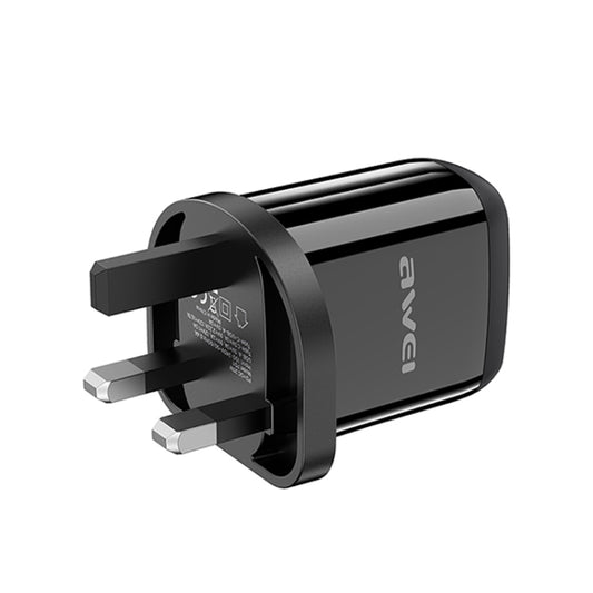awei PD1 20W PD Type-C + QC 3.0 USB Interface Fast Charging Travel Charger with Data Cable, UK Plug - USB Charger by awei | Online Shopping UK | buy2fix