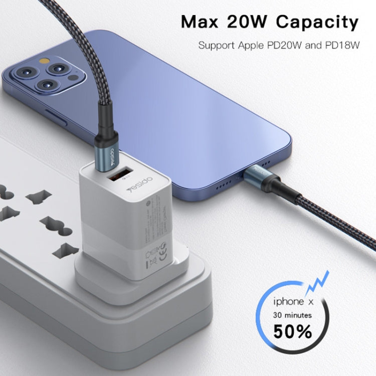 Yesido CA76 20W USB-C / Type-C to 8 Pin Charging Cable, Length: 1.2m - 2 in 1 Cable by Yesido | Online Shopping UK | buy2fix