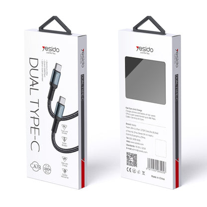 Yesido CA78 PD66W USB-C / Type-C to USB-C / Type-C Charging Cable, Length: 1.2m - USB-C & Type-C Cable by Yesido | Online Shopping UK | buy2fix