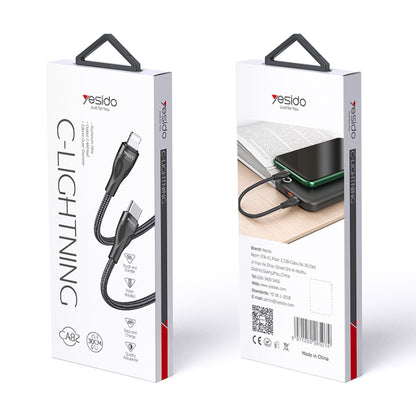 Yesido CA82 2.4A USB-C / Type-C to 8 Pin Charging Cable, Length: 30cm - 2 in 1 Cable by Yesido | Online Shopping UK | buy2fix