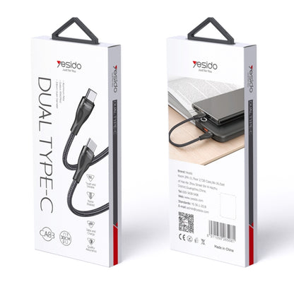 Yesido CA83 2.4A USB-C / Type-C to USB-C / Type-C Charging Cable, Length: 30cm - USB-C & Type-C Cable by Yesido | Online Shopping UK | buy2fix