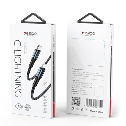 Yesido CA95 3A 20W USB-C / Type-C to 8 Pin Fast Charging Cable, Length: 1.2m - 2 in 1 Cable by Yesido | Online Shopping UK | buy2fix