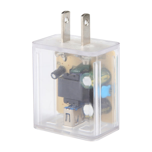 64-2 2A USB Transparent Charger, Specification: US Plug - USB Charger by buy2fix | Online Shopping UK | buy2fix