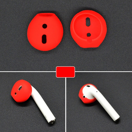 2 PCS Earphone Silicone Ear Caps Earpads for Apple AirPods / EarPods(Red) - Anti-dust & Ear Caps by buy2fix | Online Shopping UK | buy2fix
