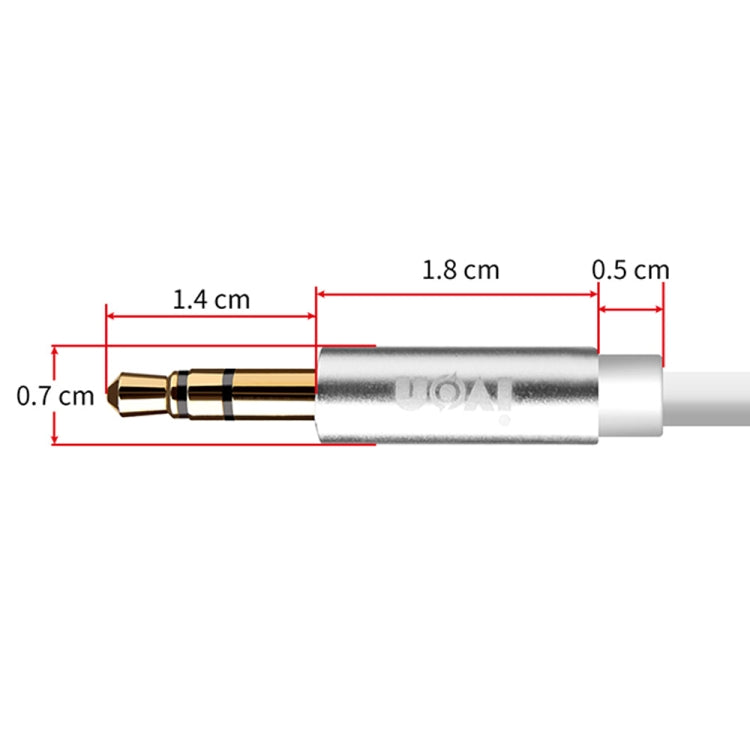 IVON CA55 3.5mm Male to Male AUX Audio Cable, Cable Length: 1m(White) - Video & Audio Cable by IVON | Online Shopping UK | buy2fix