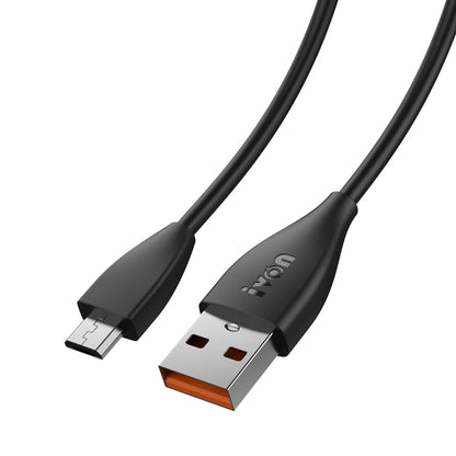 IVON CA87 USB to Micro USB TPE Fast Charge Data Cable, Cable Length: 1m (Black) - Micro USB Cable by IVON | Online Shopping UK | buy2fix